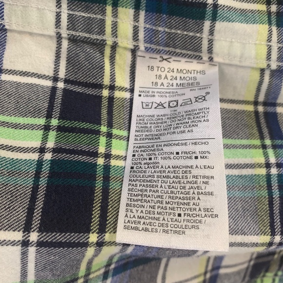 Janie & Jack Plaid Shirt Bundle | 18–24 Months | Red & Green EUC - Picture 9 of 9